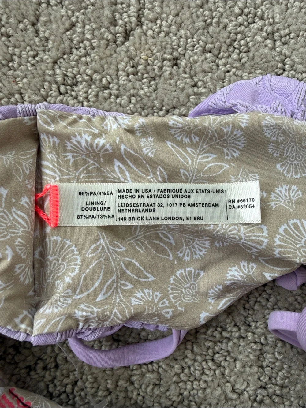 Free People Free-est Perri Kini Top Purple Bikini Top Women’s Size S NWOT